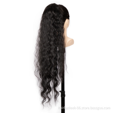 24inches 30inches natural black blonde brown color high resistant fiber ponytail synthetic hair extension synthetic accessories